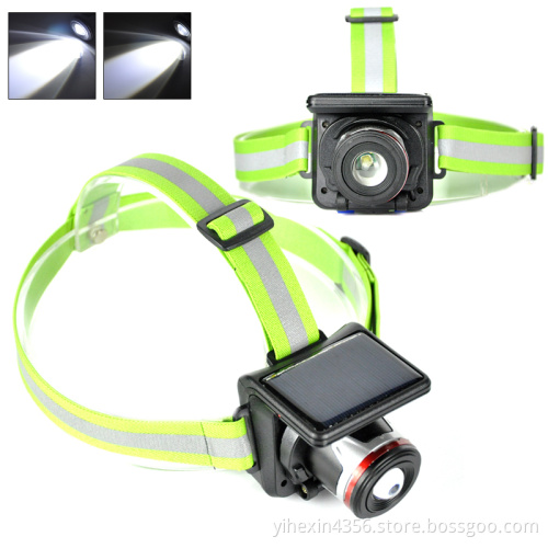 Boruit Solar Led Headlamp CREE XPE 4 Modes Rechargeable Torch